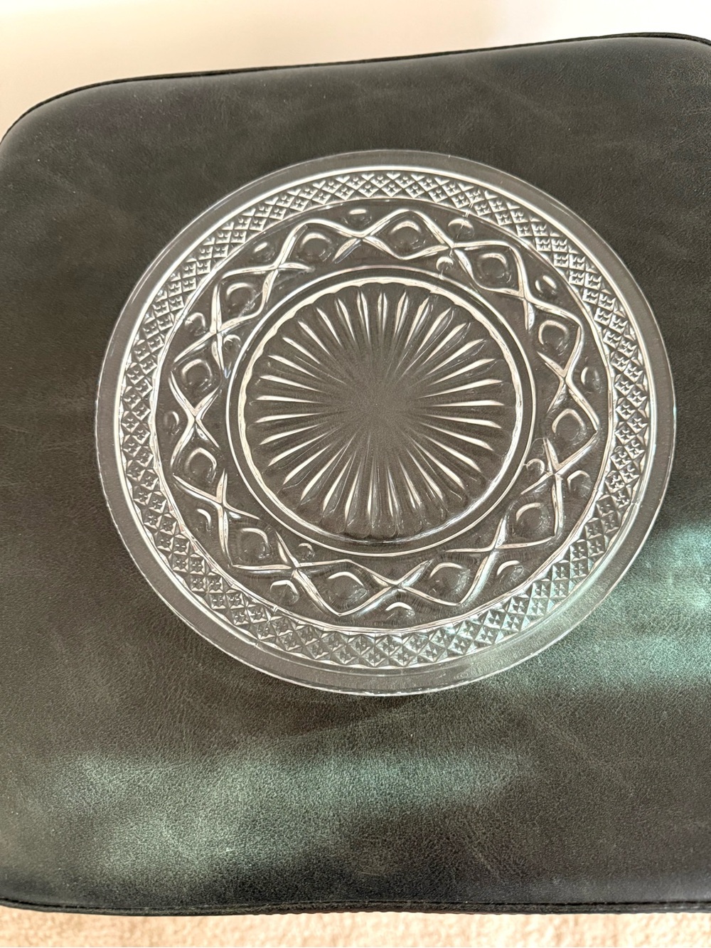 Imperial Glass Cape Cod Clear Pressed Glass Salad Plate- 8”